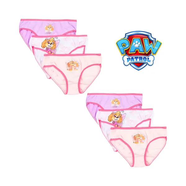 Paw Patrol Onderbroek - Skye - Set Van 6 - Katoen - Lila/Wit/Roze - Meisjes Ondergoed - Maat 98/104 thumbnail