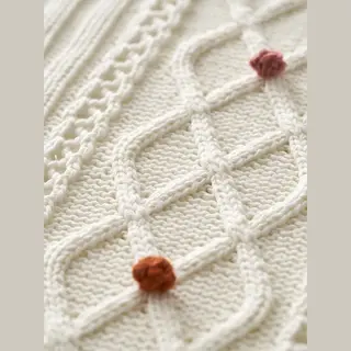 Vertbaudet Happy BohÈMe Oeko-Tex® Tricot Deken Ecru