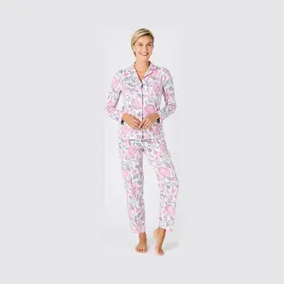 Damart - Pyjama Van Jerseytricot Met Knopen - Dames - Roze - 46-48 (L)