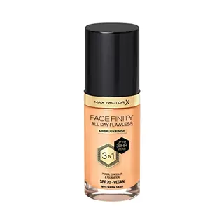 Max Factor Facefinity 3-in-1 All Day Flawless Liquid Foundation, Spf 20-70 Warm Sand, 30 Ml