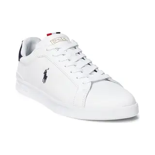 Polo Ralph Lauren For Man. 809860883003 Heritage Court Ii White Leather Sneakers (40), Flat, Laces, Casual