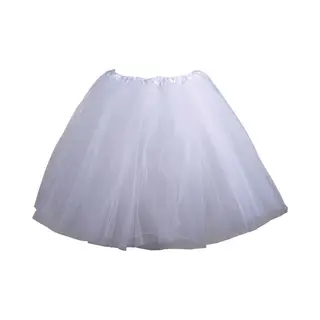 Chiamax Tutu – Petticoat – Tule Rokje – Wit - 40 Cm - 3 Lagen Tule - Ballet Rokje - Maat 152 T/m 42