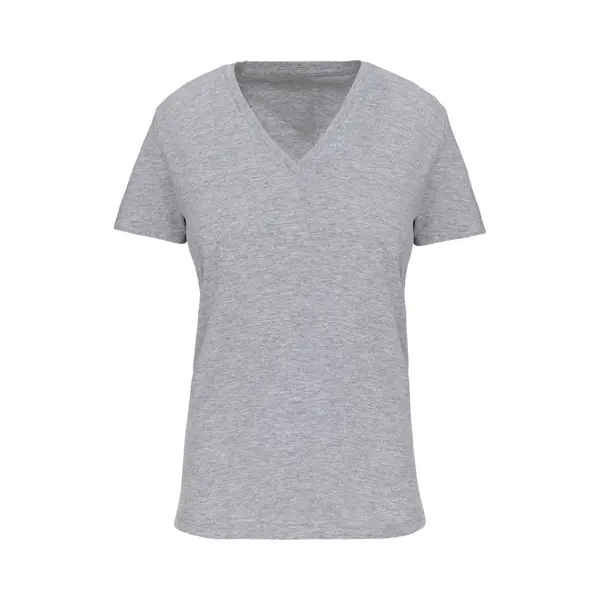 Kariban Dames-t-shirt BIO150 Ic V-hals K3029IC - Oxford Grey - S thumbnail