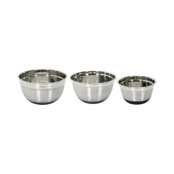 Cook Concept Beslagkommen/mengkommen Set - 3 Formaten - Rvs Metaal - Zilver thumbnail