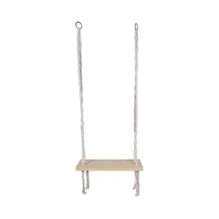 Home Deco Factory, HDO0129, Schaukel Aus Makramee-Holz, Hängesessel Für Den Außenbereich, Möbel, Gartenmöbel, Sitz Für Den Außenbereich, 60 X