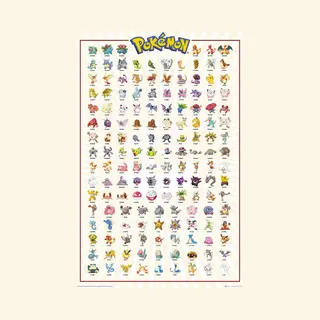 Abystyle Poster Maxi Pokémon Kanto 151 Frans