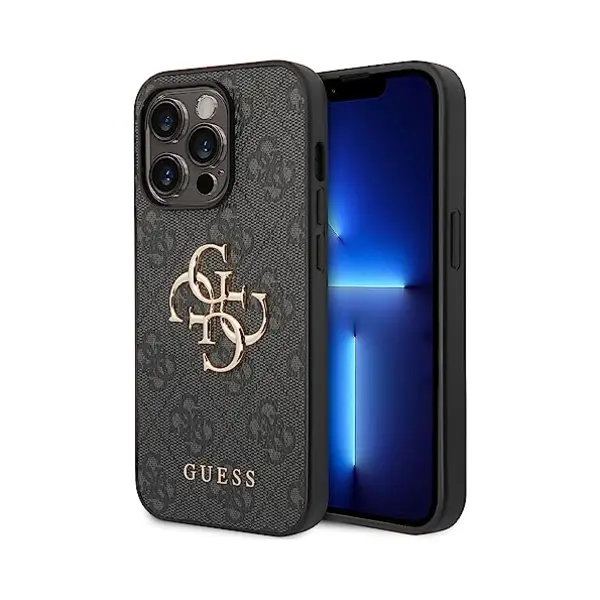 Guess GUHCP14L4GMGGR IPhone 14 Pro 6, 1" Szary/grey Hardcase 4G Big Metal Logo (Apple IPhone 14 Pro), Smartphone Hülle, Grau thumbnail