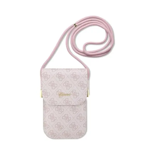 Guess, Meisjes, Handtas, Pu 4G Metalen Telefoonhoesje Met Logoschrift, Roze, Roze thumbnail