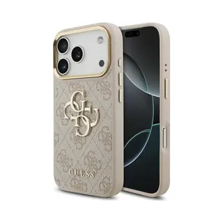 Cg Mobile Guess 4G Large 4G Classic Logo Case For IPhone 17 Pro (Pink/Gold)