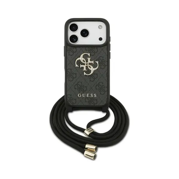 Guess Etui 4G Big Logo Cord Stap Crossbody Do IPhone 17 Pro Czarny, Handykette, Schwarz thumbnail