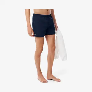 Men's Lacoste Mens Light Quick-Dry Swim Shorts - Navy Blue/Green 802 - Size, 35/34/32