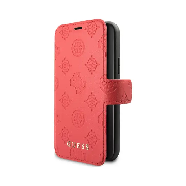 IPhone 11 Pro Bookcase Hoesje - Guess - Effen Rood - Kunstleer thumbnail