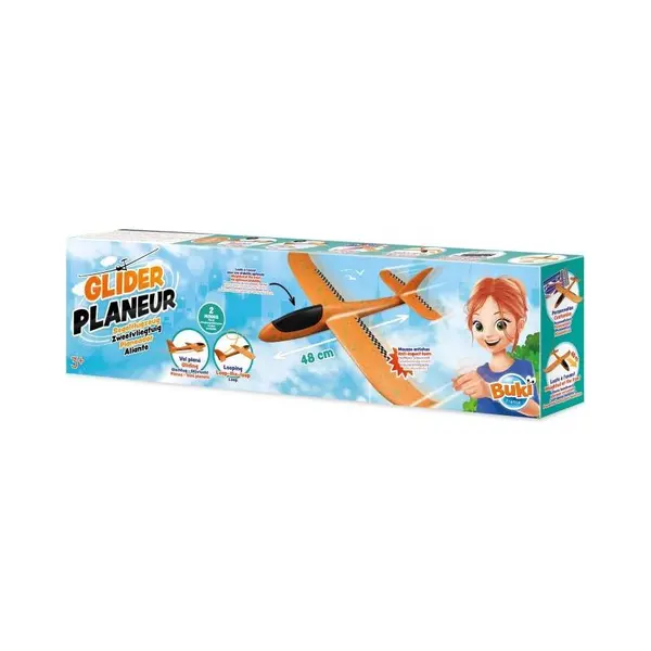 Buki 2174 - Kinder Wurfgleiter 48 Cm | Leichtes & Sicheres Schaumstoff-Flugzeug | Einfaches Fliegen & Loopings Ab 3 Jahren thumbnail