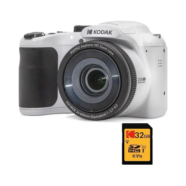 Kodak Pixpro Astro Zoom AZ255 + Sd-Speicherkarte 32 Gb – Digital-Bridge-Kamera 16 Mp, 25-facher Zoom, Video Hd 1080p, Weitwinkel 24 Mm, Lcd-Display thumbnail