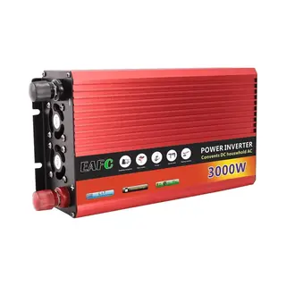 Eafc Spanningsomvormer 12V Naar 220V - Zuivere Sinusomvormer 1500W/3000W - Auto-Omvormer Dc Naar Ac Met Stopcontacten En Usb-Poorten - Stroomomvormer
