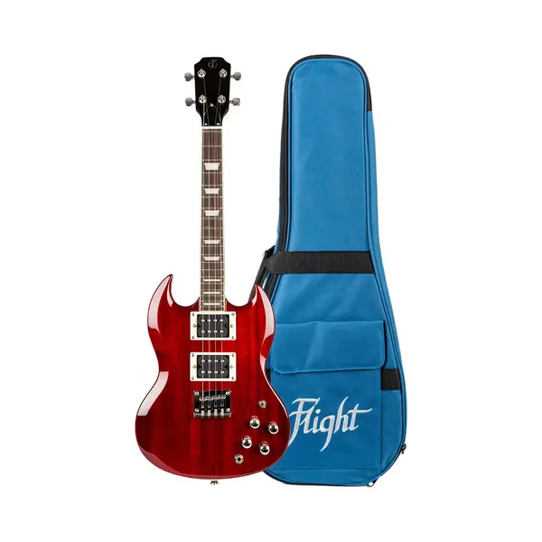 Flight Pioneer Tenor Electric Ukulele Cherry Red thumbnail
