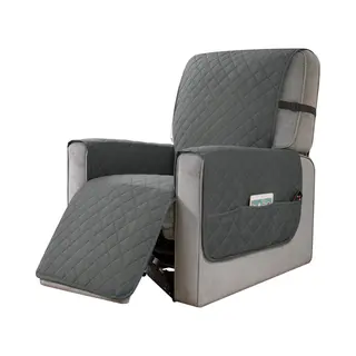 Home & Marker - Stoelhoes - Fauteuil Hoes - Zetelhoes - Stoelhoezen Met Armleuning - Fauteuil Beschermer - Grijs - Luxsit