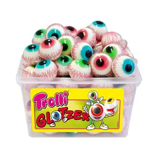 Trolli Glotzer Oog, Snoepogen, Halloween, Doos Van 60 Stuks
