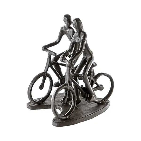 Casablanca modernes Design Casablanca Skulptur Rad Tour, Deko Figur Braun, Metall Statue Wohnzimmer, Büro Dekoration H. 13 Cm X B. 12 Cm - Moderne Skulpturen, Fahrrad Bike thumbnail
