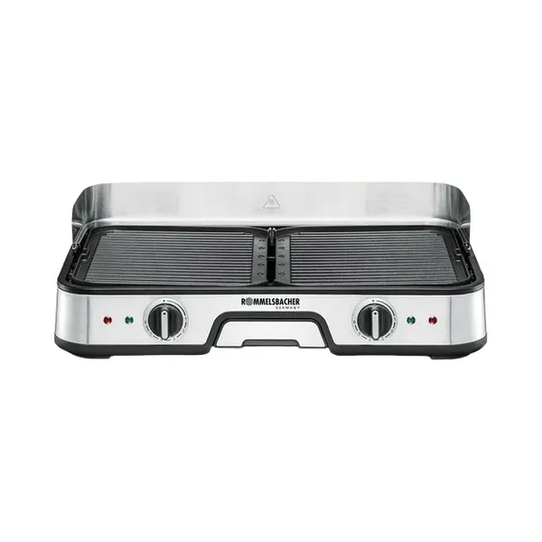 Rommelsbacher Bbq 2025 Elektro-Grillplatte Freistehend 2000 W Schwarz, Edelstahl thumbnail
