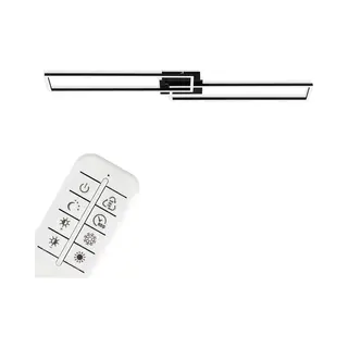 Briloner Frame Led Plafondlamp, Afstandsbediening, Zwart