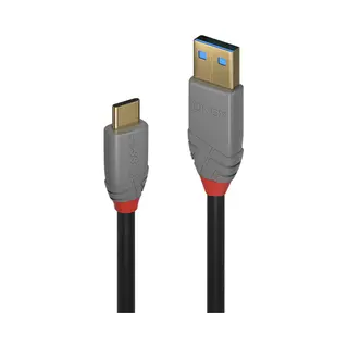 Lindy 36911 Usb Kabel 1 m Usb C Usb A Schwarz, Grau