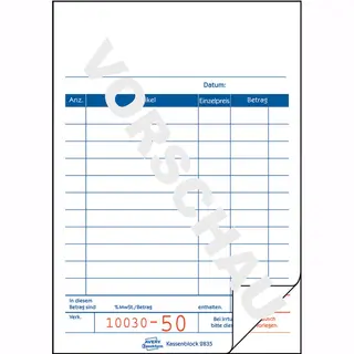 Avery 2835 Buchhaltungsformular & -Buch A6 50 Seiten