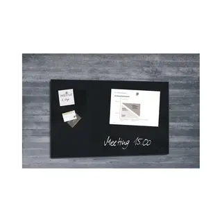 Sigel GL130 Magnettafel Glas Schwarz