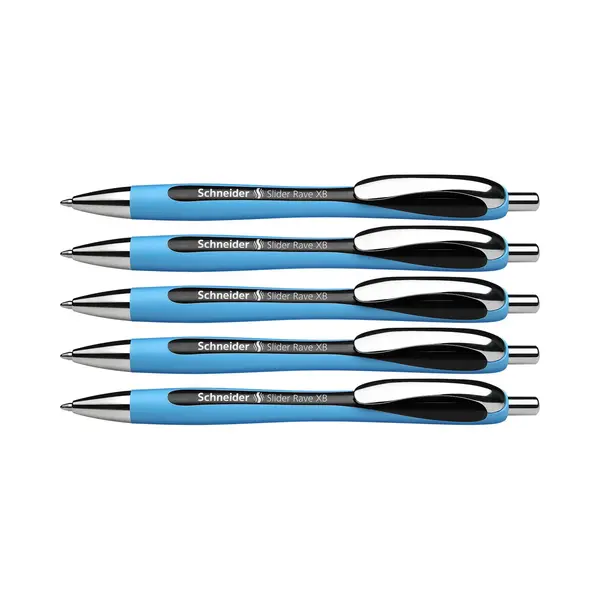 Schneider Kugelschreiber Schneider 5er Pack Slider Rave Xb Kugelschreiber, (packung, 5-tlg., Stifte), Strichstärke, Xb (1, 0mm) thumbnail