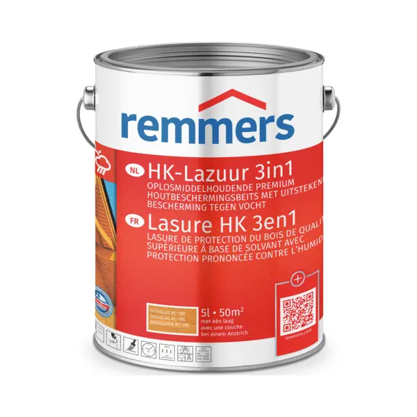 Remmers Hk-lasur 3in1 Tannengrün, 0, 75 Liter, Holzlasur Aussen, 3facher Holzschutz Mit Imprägnierung + Grundierung + Lasur, Feuchtigkeit- Und Uv-schutz - thumbnail