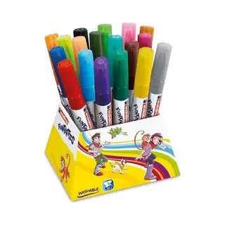 Edding Funtastics markeerstift 18 stuk(s) Blok Beige, Zwart, Blauw, Bordeaux, Bruin, Cyaan, Groen, Lichtblauw, Lila, Oranje, Roze, Paars, Geel