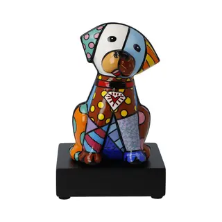Goebel Pop Art 66-452-58-1 Baby Blue Romero Britto's Hond Verzamelfiguur Porselein