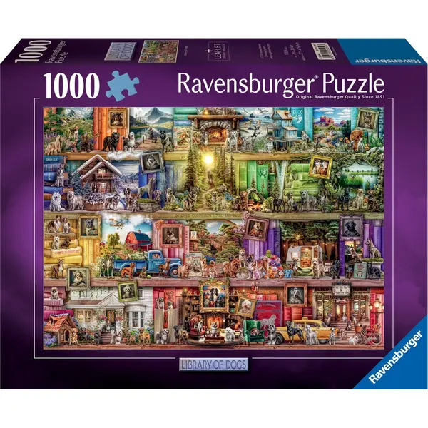 Ravensburger Puzzle 12001259 - Bibliothek Der Hunde - Library Of Dogs - 1000 Teile Puzzle Für Erwachsene Und Kinder Ab 14 Jahren thumbnail