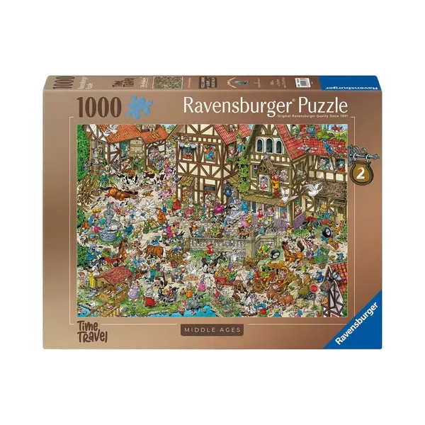 Ravensburger Ray’s Comic Series Time Travel No.2 – Middle Ages | 1000 Piece Jigsaw Puzzle For Adults & Teens | Funny Cartoon Comic Puzzle By Ray thumbnail