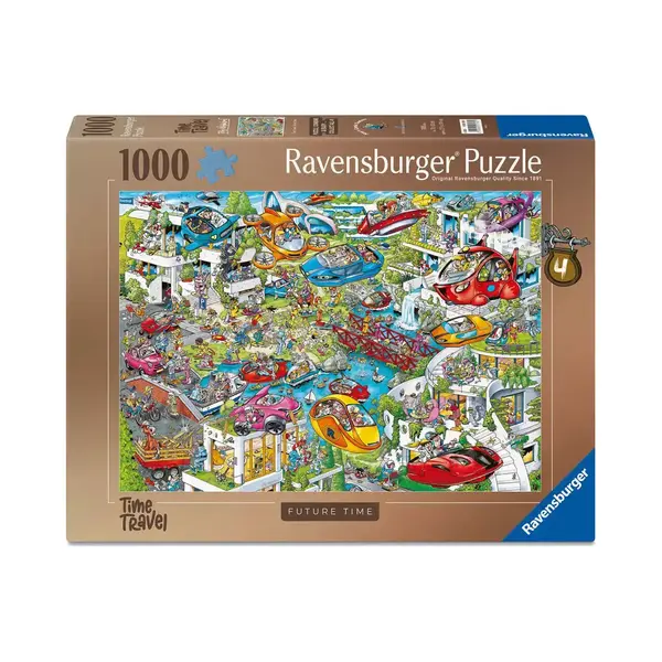 Ravensburger Ray’s Comic Series - Time Travel 4 - Future Time - Cartoon Legpuzzel 1000 Stukjes thumbnail