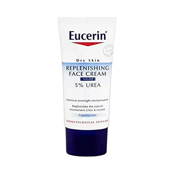 Eucerin Dry Skin Replenishing Face Cream Night 5% Urea With Lactate (Pack Of 3) thumbnail