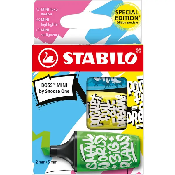 Stabilo Boss Mini by Snooze One Marker 3 Stück(e) Meißel Blau, Grün, Gelb thumbnail