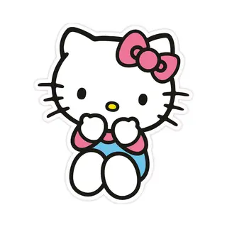 Herding, Kinderkussens, Sanrio Sierkussen Hello Kitty Blauw Broekje 36 Cm (36 Cm)