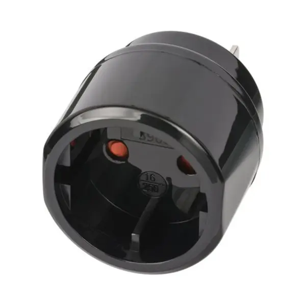 Brennenstuhl 1508450 netstekker adapter Type C (Europlug) Type A Zwart thumbnail