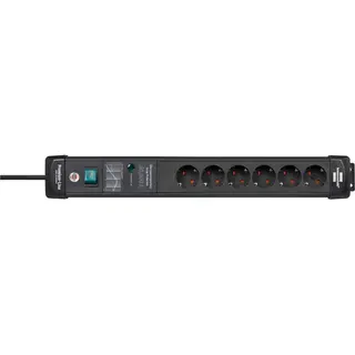 Brennenstuhl 1951160401 power uitbreiding 3 m 6 Ac-uitgang(en) Binnen Zwart