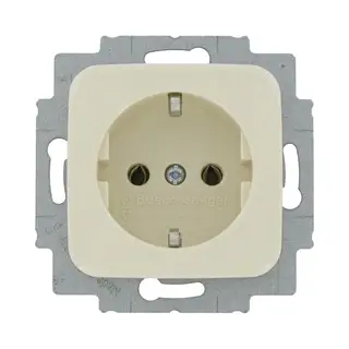 Busch-Jaeger Serie Reflex Si Enkele Wandcontactdoos Randaarde Inbouw | Creme