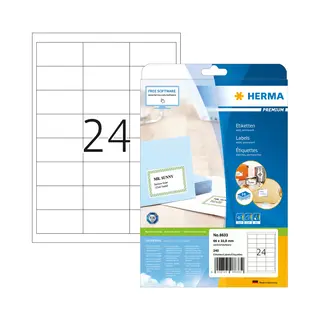 Herma Etiketten Premium A4 66x33.8 mm weiß Papier matt 240 St.