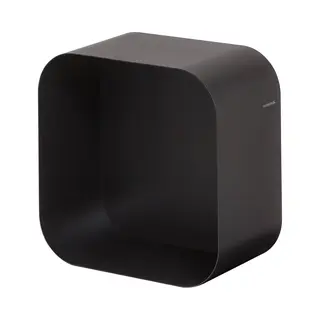 Sealskin Brix Floating Wall Cube Small, Metal, Black, 24 X 24 X 12 Cm