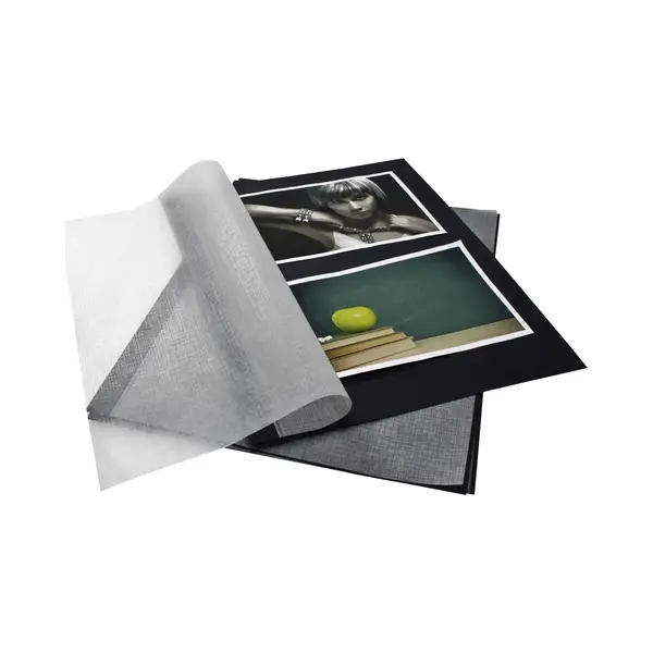 Goldbuch - 20 Fotobladen (40 Pagina's) Met Pergamijn - Zwart thumbnail