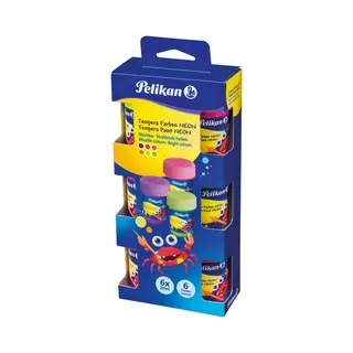 Pelikan Tempera Neon 740N Verf op waterbasis 20 ml 6 stuk(s)