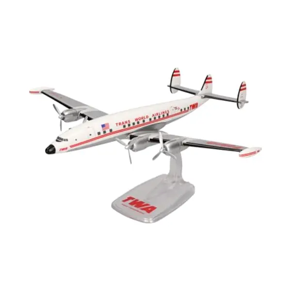 Herpa Modellflugzeug Twa Trans World Airlines Lockheed L-1049G Super Constellation - N7104C, Miniatur Im Maßstab 1, 125, Sammlerstück, Modell Ohne thumbnail