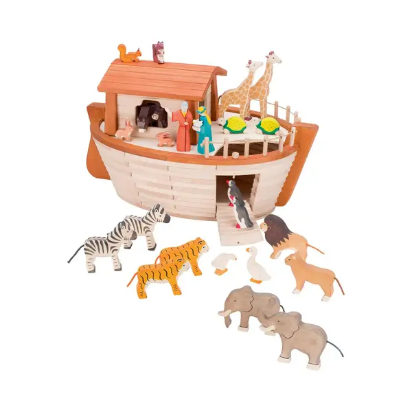 goki Holztiger Arche Noah Holzspielzeug Schiff Ohne Figuren Und Dekoration thumbnail