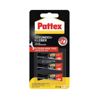 Pattex Super Secondelijm Mini Trio 3 Stuks