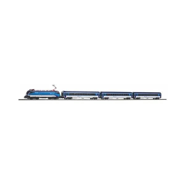 Piko H0 Startset - Rail Jet Cd Locomotief + 3 Personenrijtuigen (57179) thumbnail