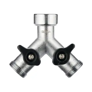Geka Push-fit 2-weg Ventiel, 2x Buitendraad 3/4 Inch